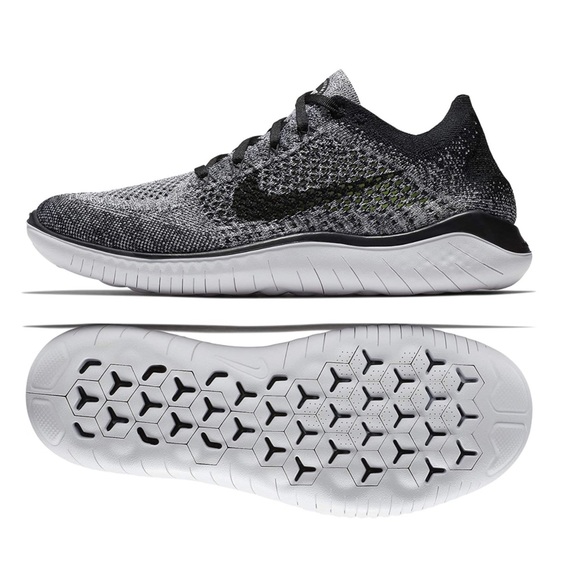 NEW Nike Free RN Flyknit 2018 Men's Running Shoes OREO 942838-101 - Picture 1 of 7